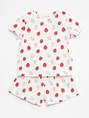 Conjunto t-shirt + calções com padrão integral