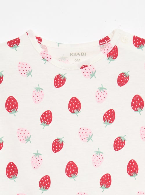 Conjunto t-shirt + calções com padrão integral - Kiabi