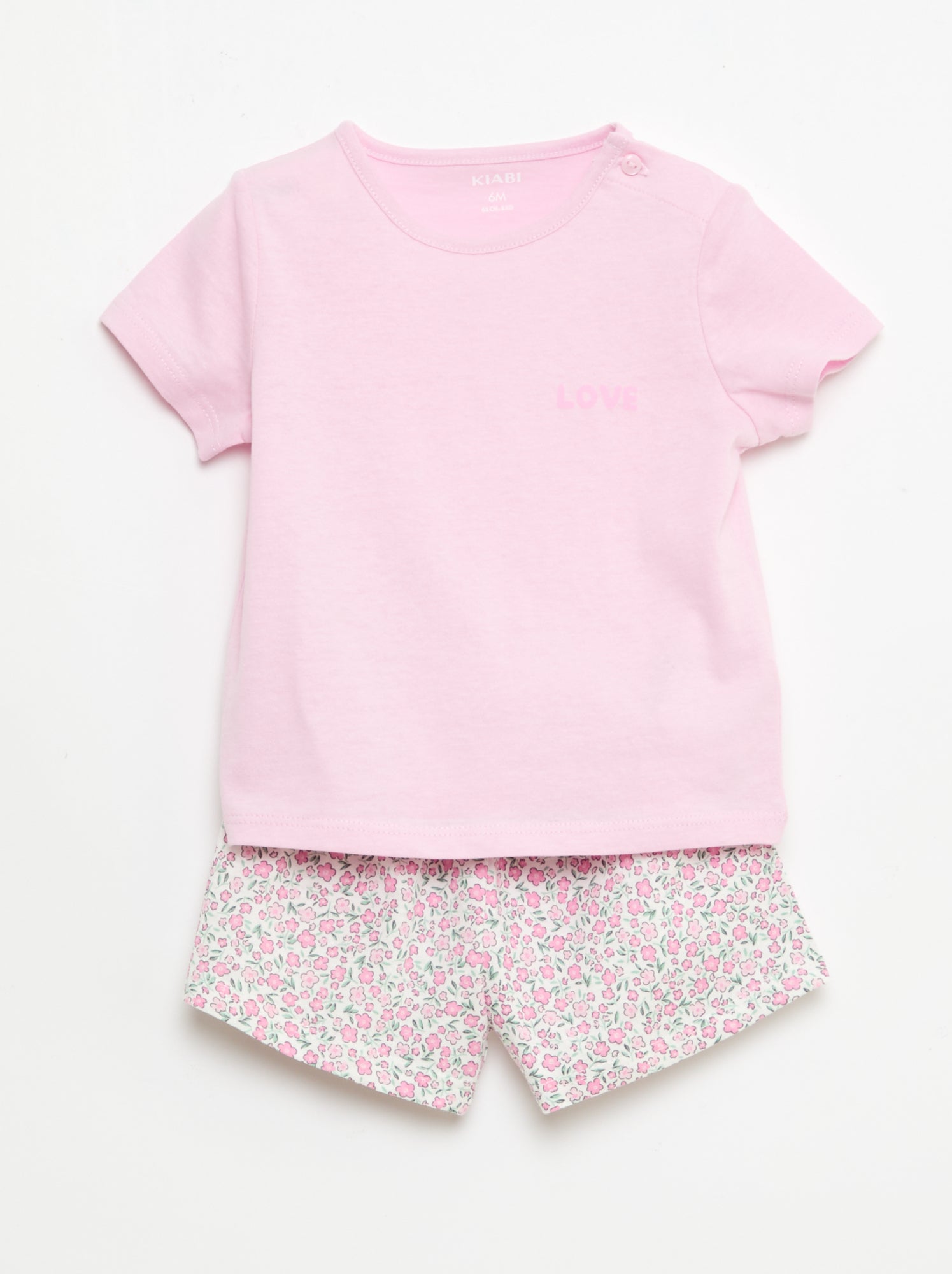 Conjunto t-shirt + calções com padrão integral