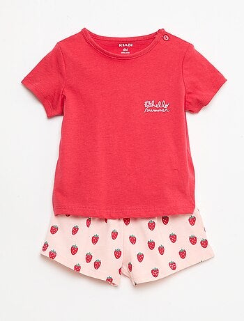 Conjunto t-shirt + calções com padrão integral