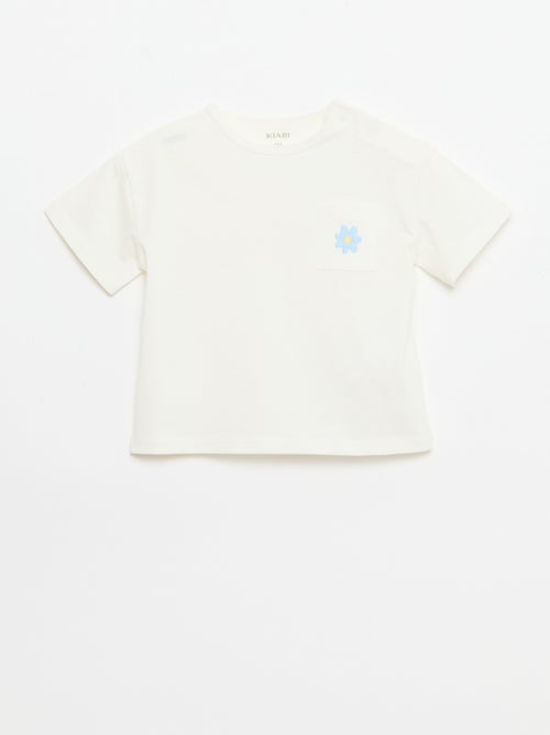 Conjunto T-shirt + calções de ciclista canelados - 2 peças - Kiabi