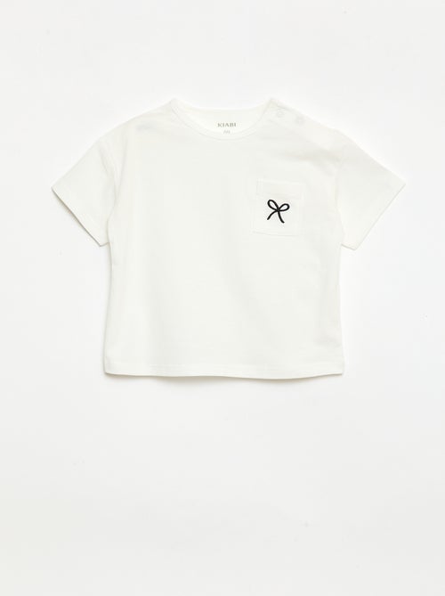 Conjunto T-shirt + calções de ciclista canelados - 2 peças - Kiabi