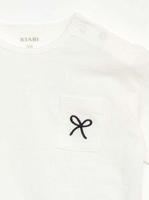 Conjunto T-shirt + calções de ciclista canelados - 2 peças - Kiabi