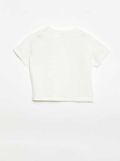 Conjunto T-shirt + calções de ciclista canelados - 2 peças - Kiabi