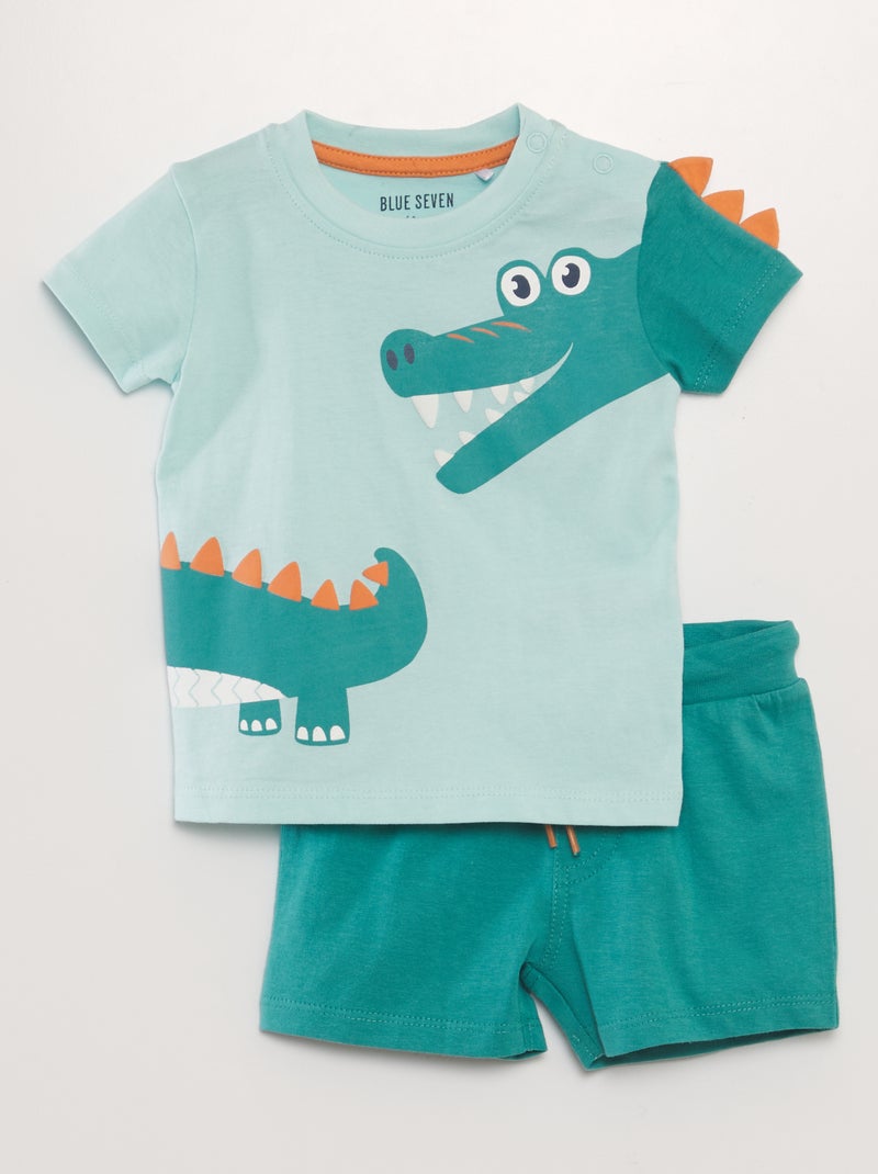 Conjunto t-shirt + calções de fantasia de 2 peças VERDE - Kiabi