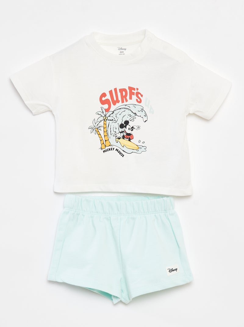 Conjunto t-shirt + calções 'Disney' - 2 peças AZUL - Kiabi