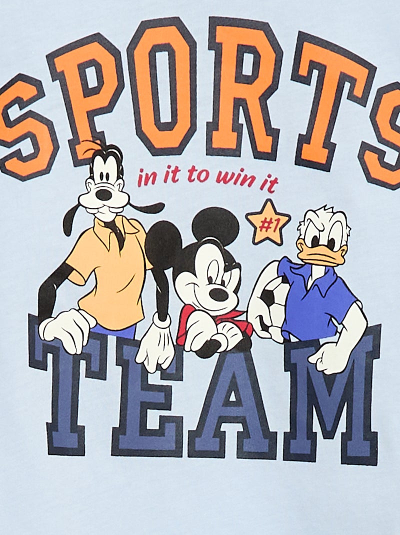 Conjunto t-shirt + calções \'Disney\' \'Mickey\' - 2 peças Azul - Kiabi