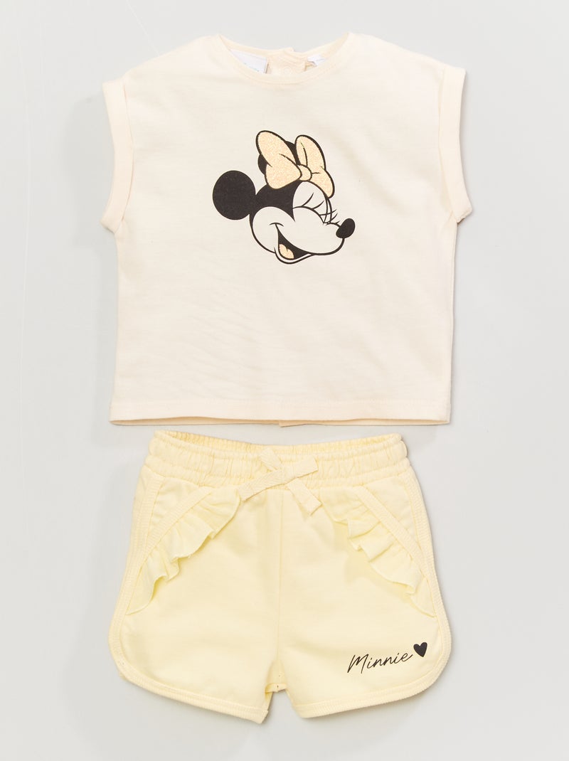 Conjunto t-shirt + calções em jersey BRANCO - Kiabi