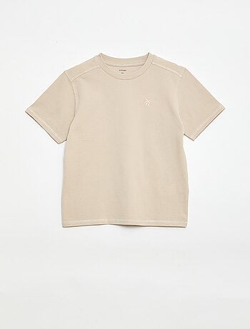 Conjunto T-shirt + Calções em piqué de algodão