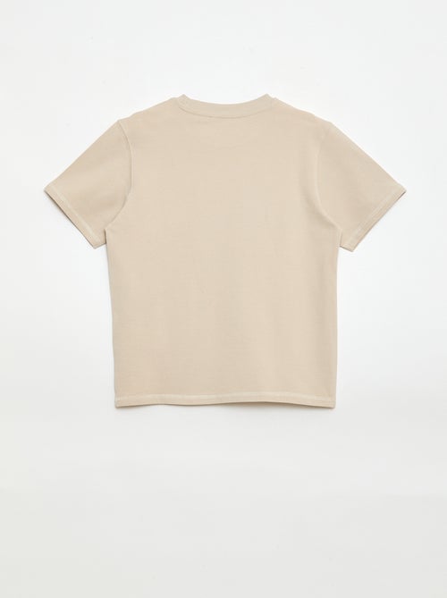 Conjunto T-shirt + Calções em piqué de algodão - Kiabi