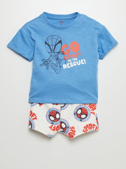 Conjunto t-shirt + calções 'Homem-Aranha'  - 2 peças - Kiabi