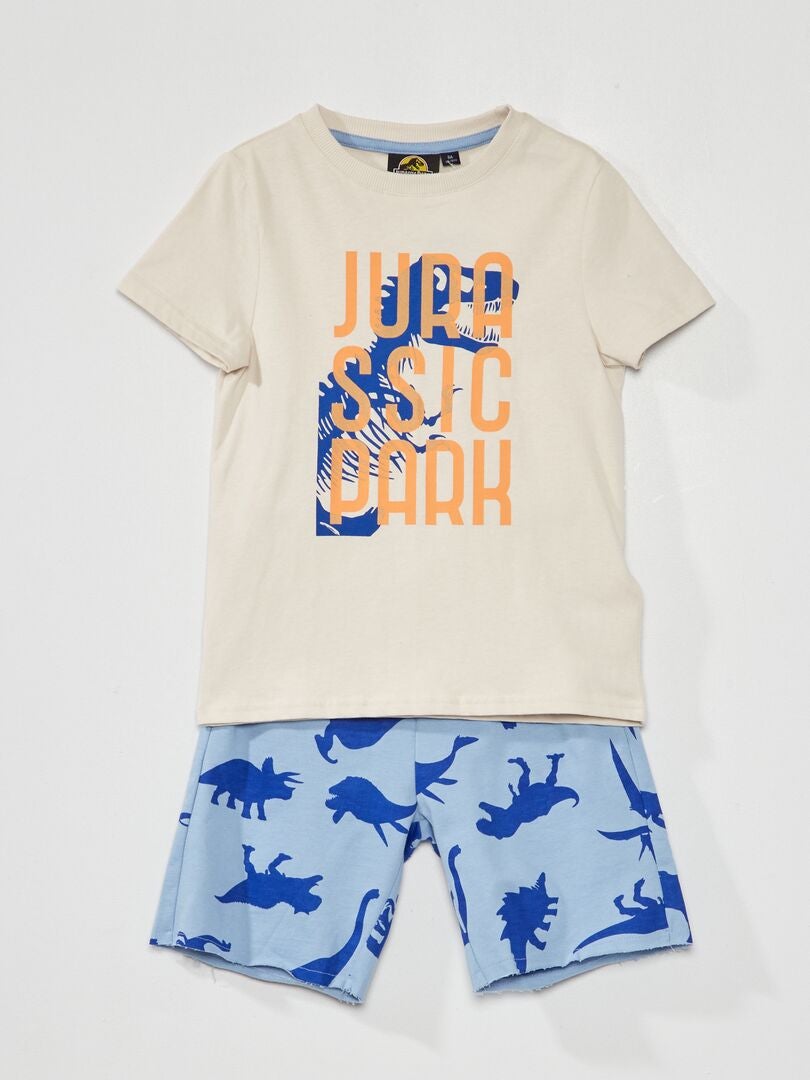 Conjunto t-shirt + calções 'Jurassic Park' CINZA - Kiabi