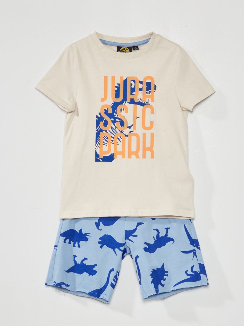 Conjunto t-shirt + calções 'Jurassic Park' CINZA - Kiabi