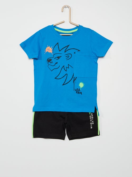 Conjunto t-shirt + calções 'Leão' - Kiabi