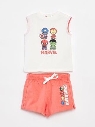 Conjunto t-shirt + calções 'Marvel'