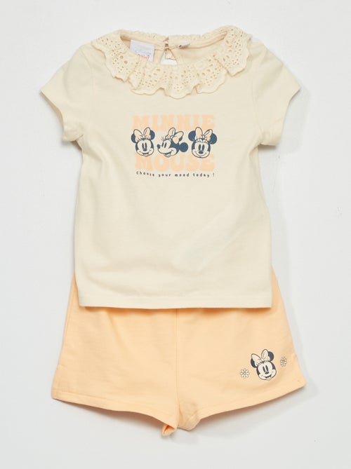 Conjunto t-shirt + calções 'Minnie'  - 2 peças - Kiabi