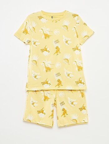 Conjunto t-shirt + calções 'Mundo Jurássico' - 2 peças