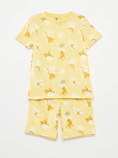 Conjunto t-shirt + calções 'Mundo Jurássico' - 2 peças - Kiabi