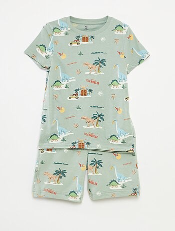 Conjunto t-shirt + calções 'Mundo Jurássico' - 2 peças