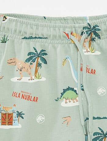 Conjunto t-shirt + calções 'Mundo Jurássico' - 2 peças