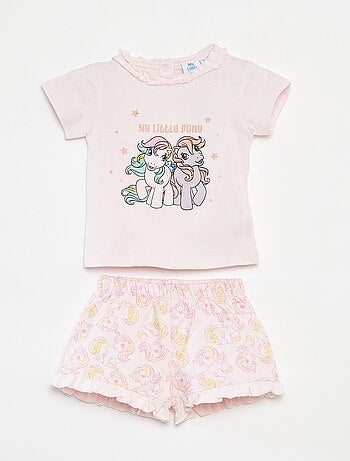 Conjunto t-shirt + calções 'O meu pequeno pónei' - 2 peças