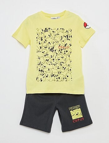 Conjunto t-shirt + calções 'Pokémon' - 2 peças
