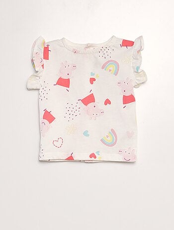 Conjunto t-shirt + calções 'Porquinha Peppa'