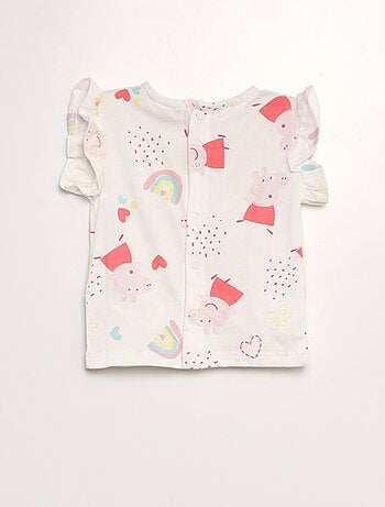 Conjunto t-shirt + calções 'Porquinha Peppa'