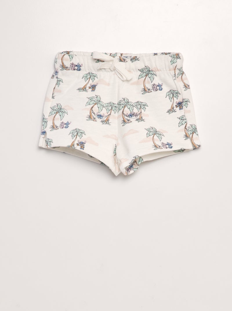 Conjunto t-shirt + calções 'Stitch' - 2 peças BRANCO - Kiabi