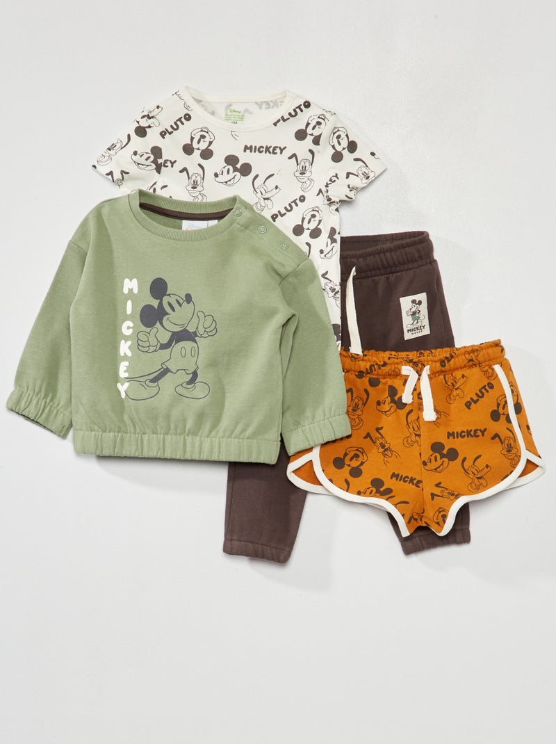 Conjunto t-shirt + calções + sweatshirt + calças de fato de treino 'Disney' - 4 peças VERDE - Kiabi