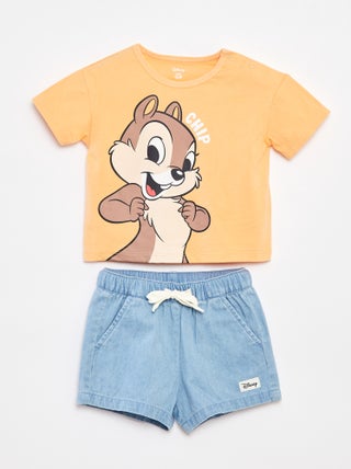 Conjunto t-shirt + calções 'Tico e Teco'