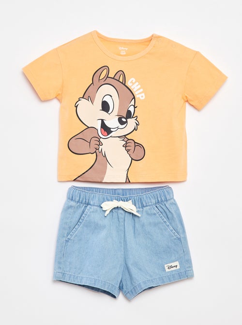 Conjunto t-shirt + calções 'Tico e Teco' - Kiabi