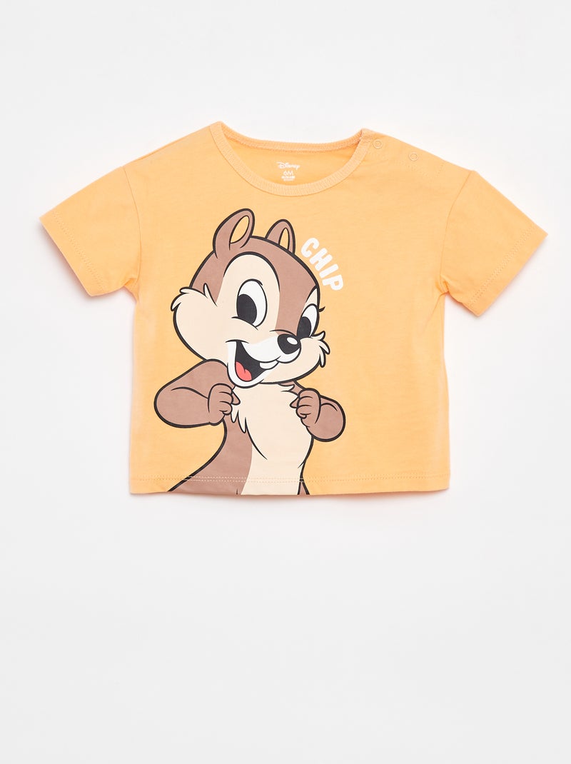 Conjunto t-shirt + calções 'Tico e Teco' LARANJA - Kiabi