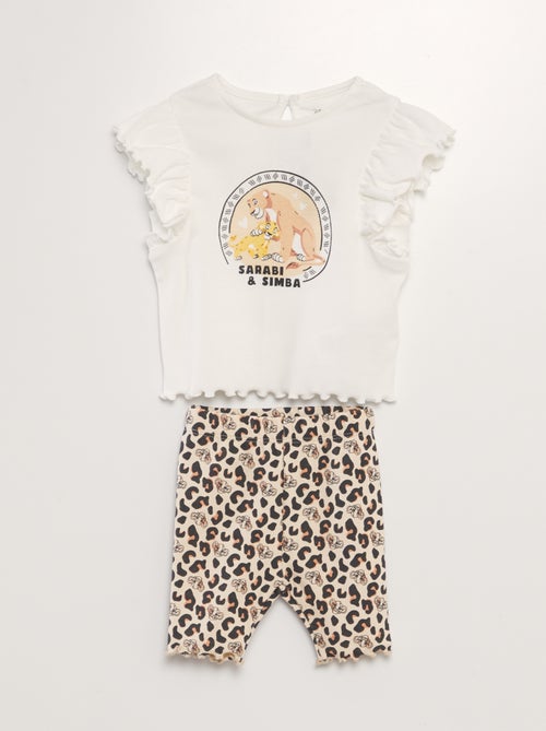 Conjunto t-shirt + calções tipo ciclista 'O Rei Leão' - Kiabi
