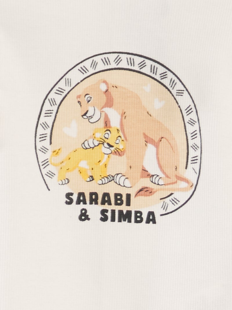 Conjunto t-shirt + calções tipo ciclista 'O Rei Leão' BRANCO - Kiabi