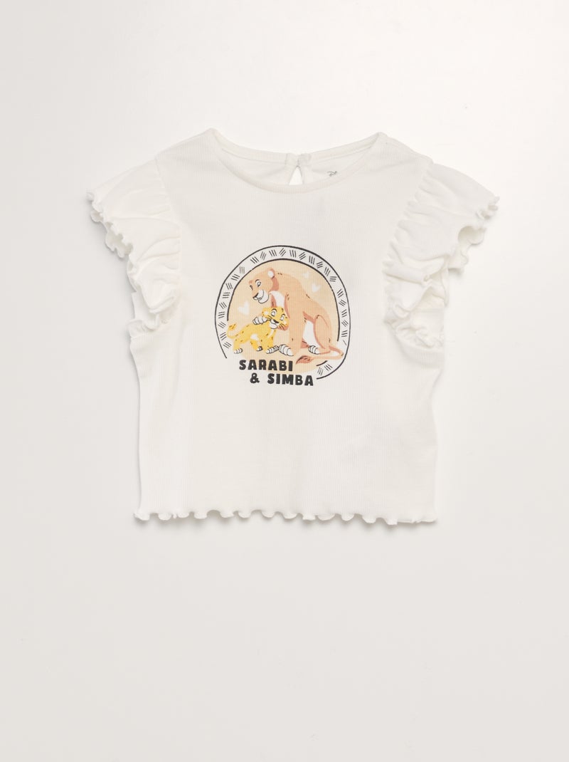 Conjunto t-shirt + calções tipo ciclista 'O Rei Leão' BRANCO - Kiabi