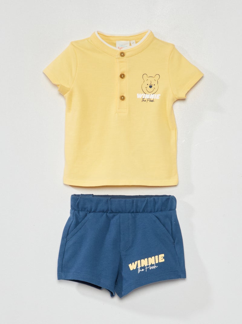 Conjunto t-shirt + calções 'Winnie' AMARELO - Kiabi