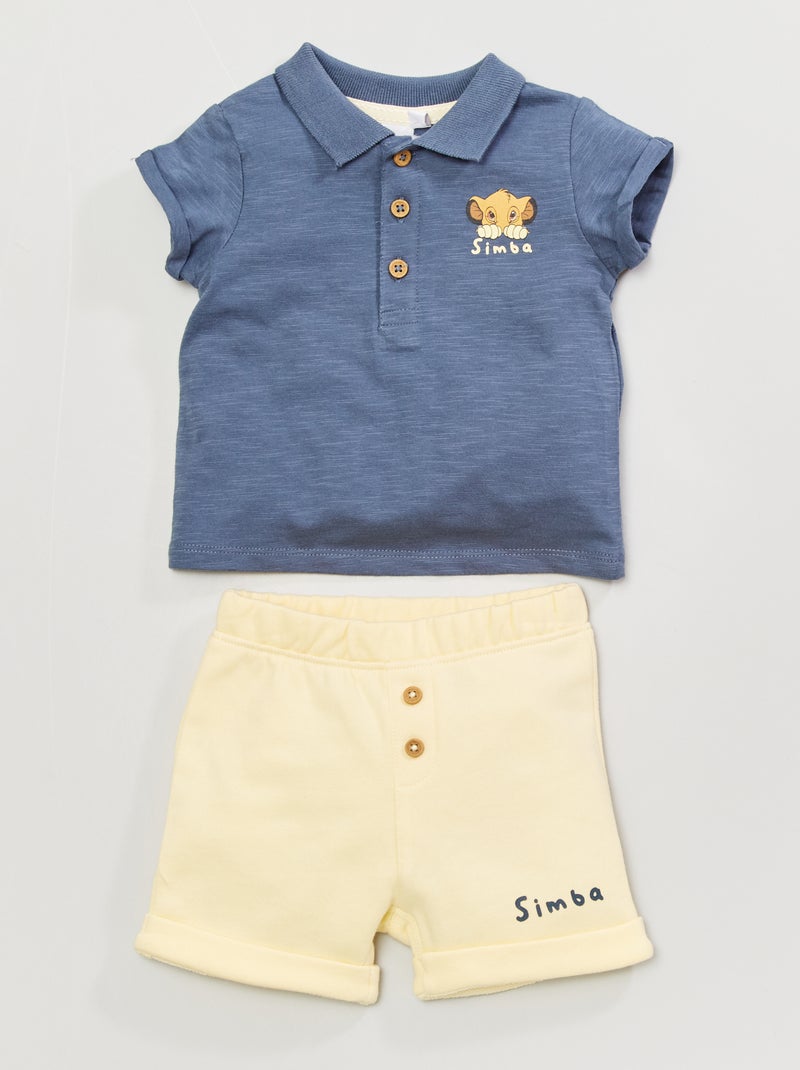 Conjunto t-shirt + calções 'Winnie the Pooh' AZUL - Kiabi