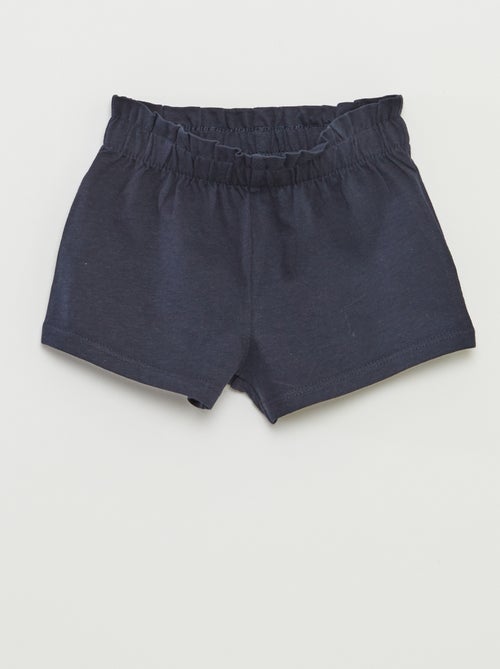 Conjunto t-shirt com folhos + calções - 2 peças - Kiabi