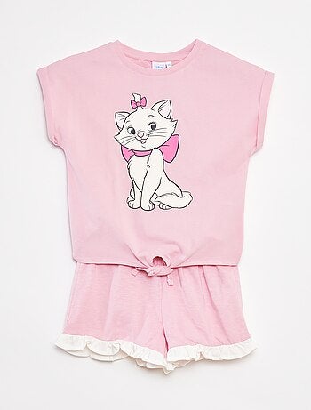 Conjunto t-shirt comprida + calções 'Stitch'