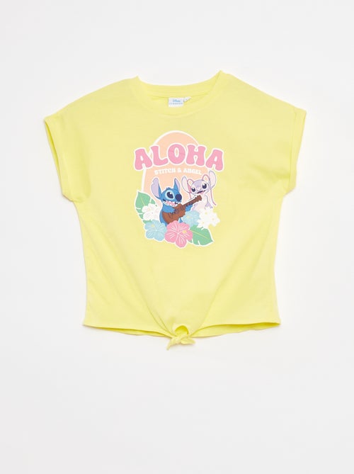 Conjunto t-shirt comprida + calções 'Stitch' - Kiabi