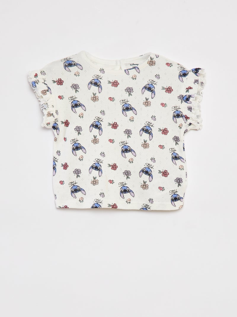 Conjunto t-shirt de malha pointelle + leggings 'Disney' - 2 peças BRANCO - Kiabi