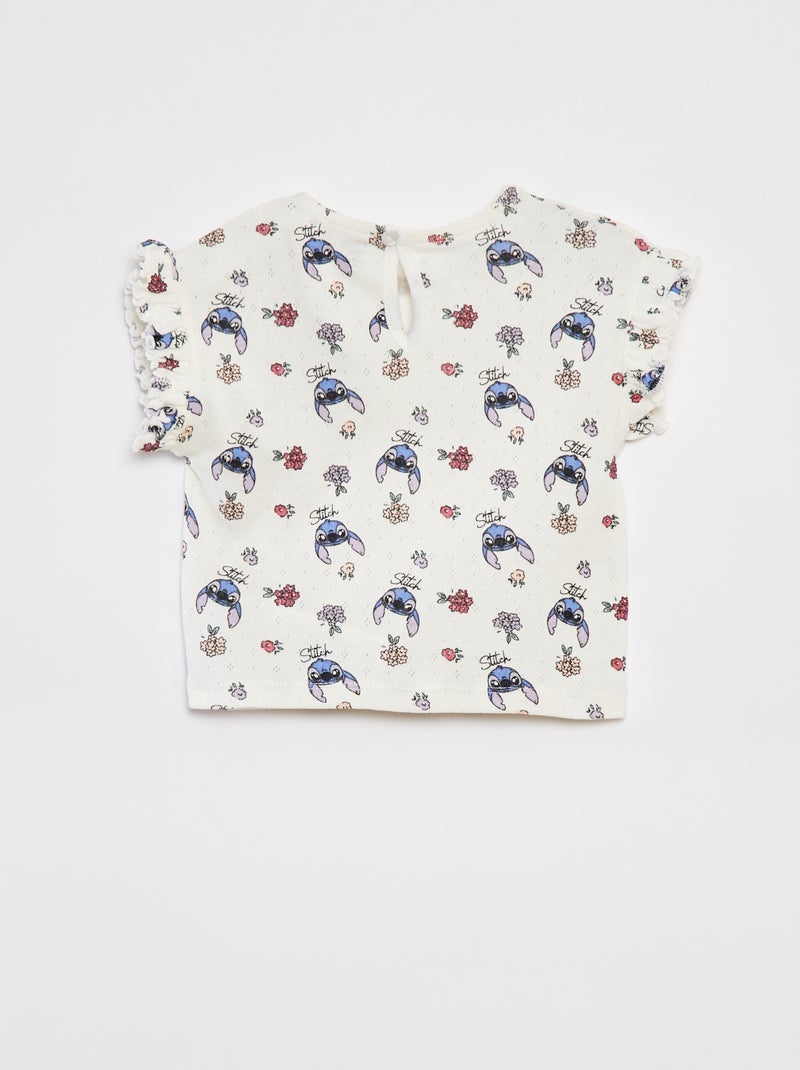 Conjunto t-shirt de malha pointelle + leggings 'Disney' - 2 peças BRANCO - Kiabi