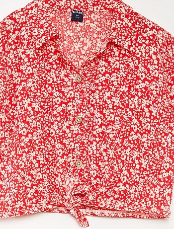 Conjunto t-shirt e calças fluidas estampado florido - 2 peças