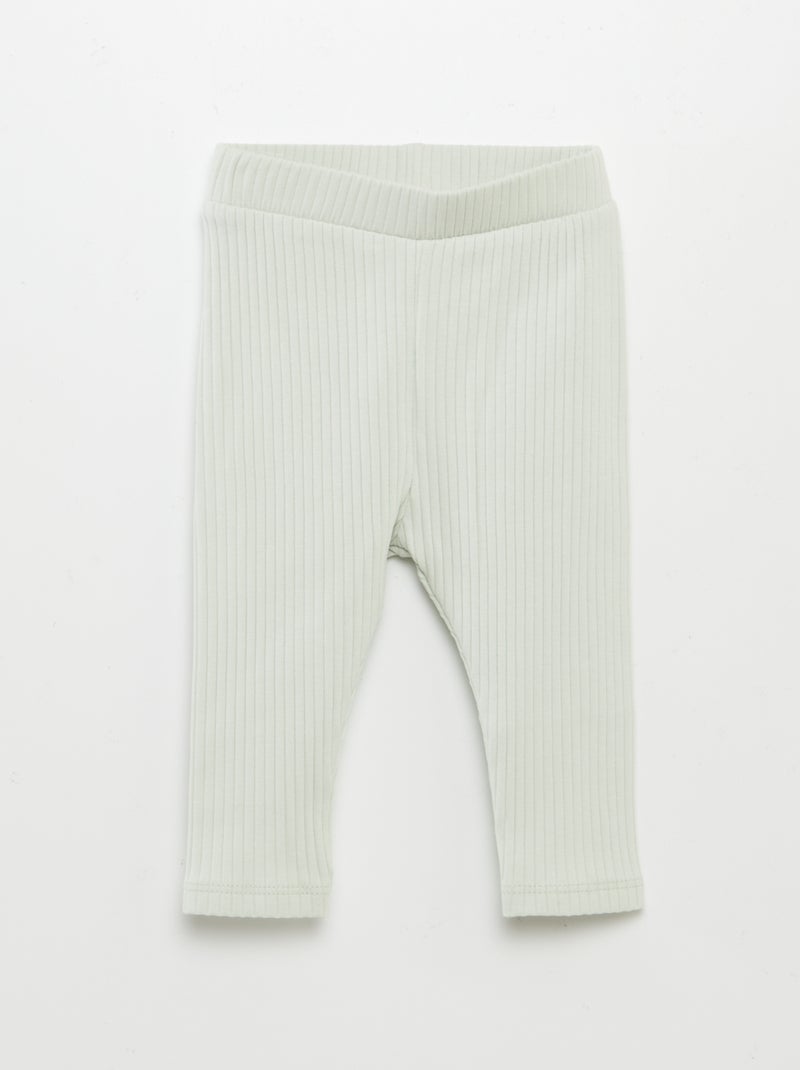 Conjunto t-shirt florida + leggings caneladas - 2 peças BRANCO - Kiabi