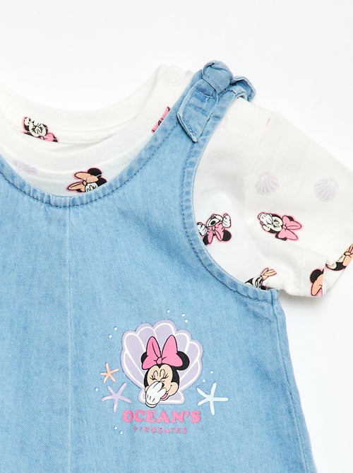 Conjunto t-shirt + jardineira curta 'Disney' 'Mickey' - Kiabi
