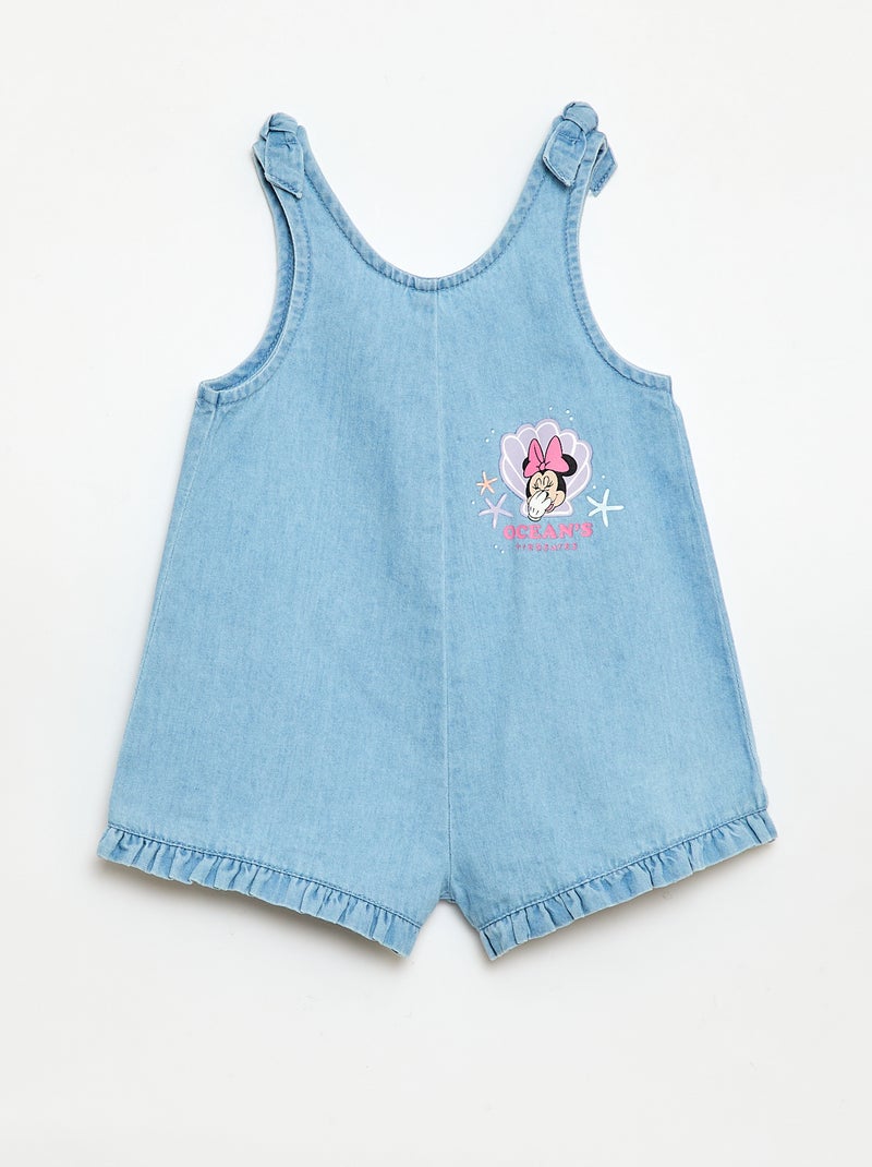 Conjunto t-shirt + jardineira curta 'Disney' 'Mickey' Branco - Kiabi
