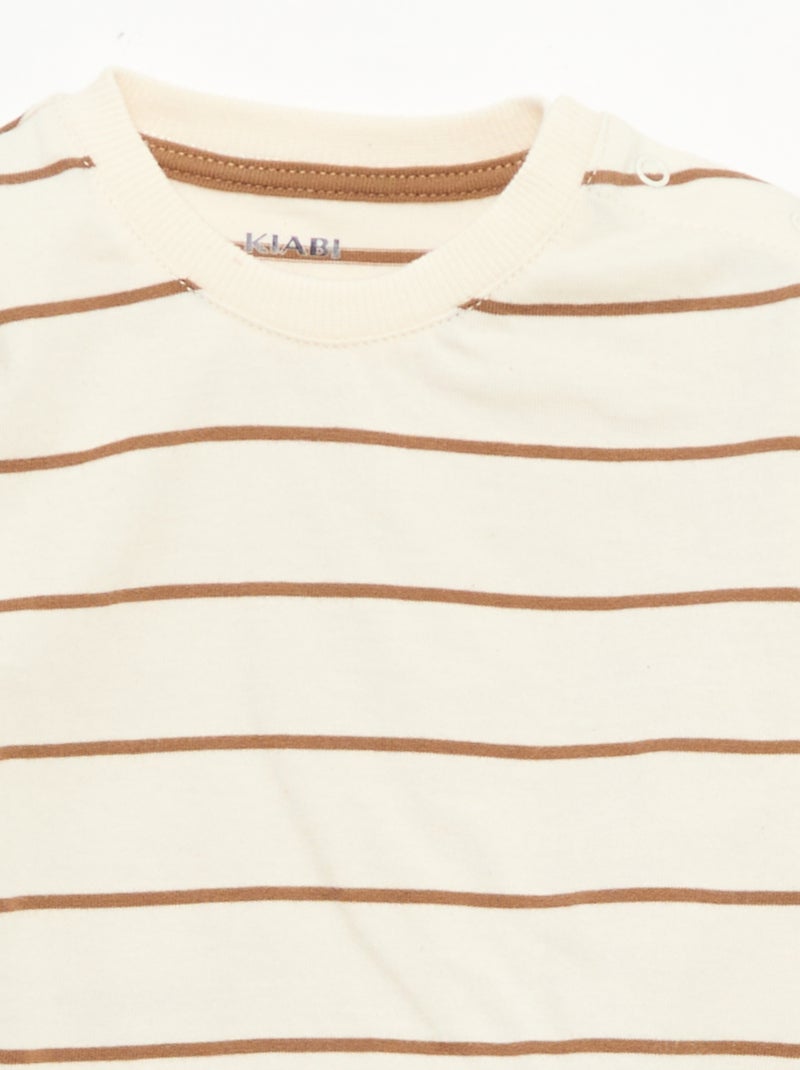 Conjunto t-shirt + jardineiras - 2 peças Azul - Kiabi