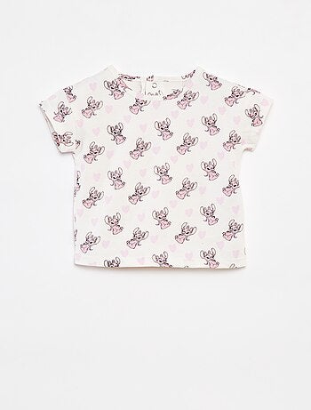 Conjunto t-shirt + jardineiras de ganga 'Stitch'