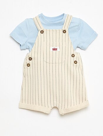 Conjunto t-shirt + jardineiras 'Disney' 'Mickey' - 2 peças